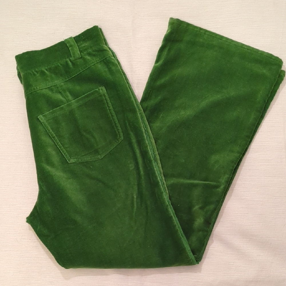 Green Velvet Women's Trousers